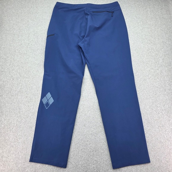 Montbell Men's Hiking Outdoor Pants Blue Size Large Zip Pockets Lightweight - Picture 3 of 14